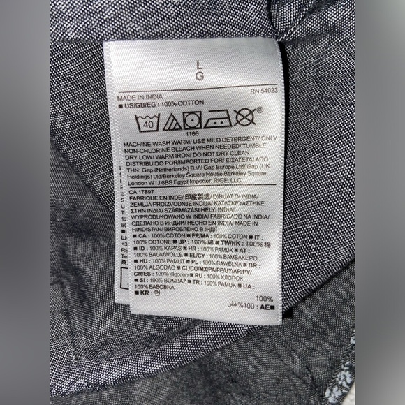 2/40$ Men’s‎ BANANA REPUBLIC floral gray tailored slim buttoned shirt size Large - Picture 4 of 7